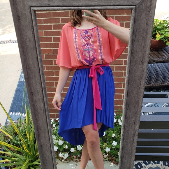 Anthropologie High-Low Embroidered Dress - Picture 3 of 4